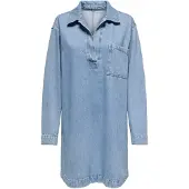 ONLY Robe-chemise 'BIRDIE' bleu denim / bleu clair