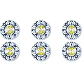 Excelsa set de 6 ustensiles à pizza Amalfi porcelaine 31x2x31 cm multicolore