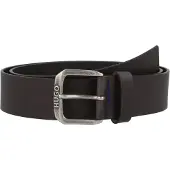 HUGO Berker Blue Leather Belt Marron 105 cm Homme
