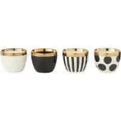 Jline Boite de 4 tasses ceramique mix