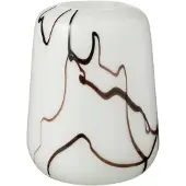 J-Line Vase effet fume etroit verre blanc/noir