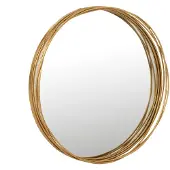 J-Line Miroir aurora rond metal/verre or small