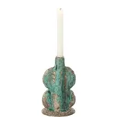 J-Line Vase/chandelier naga ceramique azur/marron
