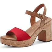 Marco Tozzi Sandales marron / rouge
