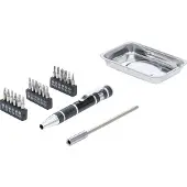 Bgs Jeu d'embouts de tournevis de précision | avec coque de maintien magnétique | 21 pcs.