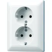 JUNG Prise de courant SCHUKO AS5020KIUWW double (AS5020KIUWW)