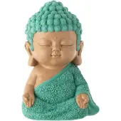 J-Line Moine zen resine azur