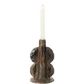J-Line Vase/chandelier ceramique marron/noir
