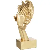 J-Line Visage papillons socle poly or