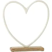 J-Line Coeur sur socle aluminium blanc large
