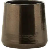 J-Line Cachepot rond terra brillant or small