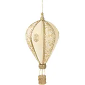 J-Line Montgolfière suspendue polyfoam/textile blanc/or small