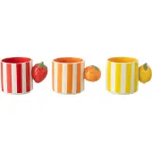 J-Line Mug fruit dolomite mix assortiment de 3