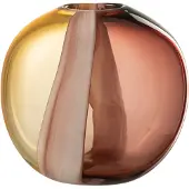 J-Line Vase arun verre marron/jaune small