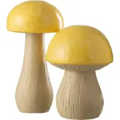 J-Line Set 2 champignon exterieur mgo jaune