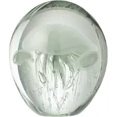 J-Line Presse papier calypso verre transparent/vert large