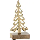 J-Line Arbre sur pied aluminium/bois or small