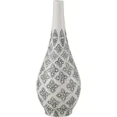 J-Line Vase kousa poire porcelaine bleu/blanc