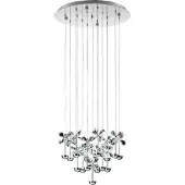 Stars of Light Lampe à suspension Pianopoli 15 lumières 50cm gris