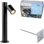 QAZQA Lampe d'extérieur noir 45 cm réglable IP44 - Solo