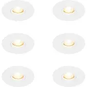 QAZQA Lot de 6 Spot encastré moderne blanc 12 cm - Buco