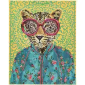 J-Line Decoration murale tigre popart toile mix small