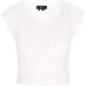 Faina Tops en tricot blanc cassé