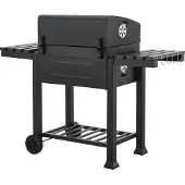 Casa.pro Chariot barbecue « Arnad » 105 x 135 x 47,5 cm, noir