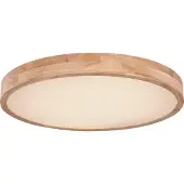 Globo Rainer LED Plafonnier aspect bois avec télécommande 60x10,5cm
