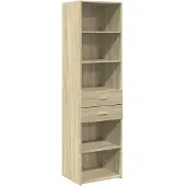 vidaXL Highboard chêne Sonoma 50x42,5x185 cm Matériau dérivé du bois