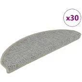 vidaXL Tapis d'escalier autocollants 30 pcs 65x21x4 cm vert clair