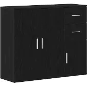 vidaXL Sideboard Chêne noir 91 x 29,5 x 75 cm Bois composite