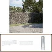 vidaXL Gabion avec couvercle 900x50x200 cm Fer galvanisé