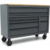 HBM Chariot à outils, 8 tiroirs, 142 cm, gris
