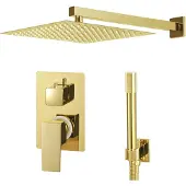 vidaXL Système de douche acier inoxydable 201 Golden