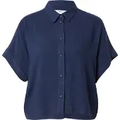 Selected Raccourci Chemise À Manches Courtes Femme Bleu 36