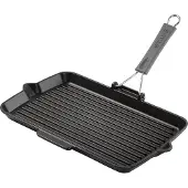 Staub - Gril Rectangulaire avec manche en silicone - Noir - 34 x 21 cm