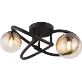 Globo Lighting Plafonnier noir Tuberius Design 2-lumière
