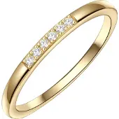 Glanzstücke Bague jaune d'or / transparent