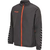 Hummel Veste de sport 'Authentic' gris / rouge feu / noir / blanc