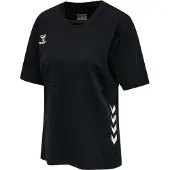 Hummel T-shirt fonctionnel 'Referee Chevron' gris / noir / blanc