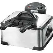 Clatronic FR 3195 Double 4 L 2000 W Noir. Acier inoxydable