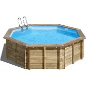 Gre Violette 2 Piscine en bois ronde Ø 500 x 127 cm | Accessoires inclus
