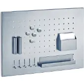 Zeller -Presente Memobord Acier inoxydable 50 X 35 cm Avec ustensiles