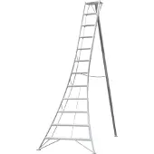 Niwaki Echelle de jardin aluminium à 3 montants (149x125x183 cm) aluminium