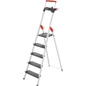 Hailo Escabeau de sécurité pliable en aluminium 5 marches larges L100