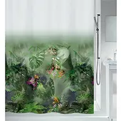 Spirella Rideau de douche Polyester JUNGLE 180x200cm Vert