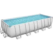 Bestway Piscine Bestway Power Steel Set Rectangle Grey (640 x 274 x 132 cm)
