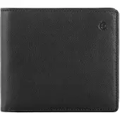 Esquire Cuir porte-monnaie boîte viennoise Logo Wiener Wallet Black noir