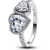 Pandora Funkelnder Halo-Herz-Ring